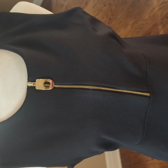 Calvin Klein navy/cream/red colorblock zip knit Office Siren sheath dress sz 10 - Picture 4 of 10